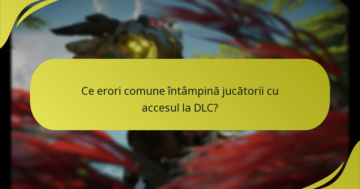 Ce erori comune întâmpină jucătorii cu accesul la DLC?